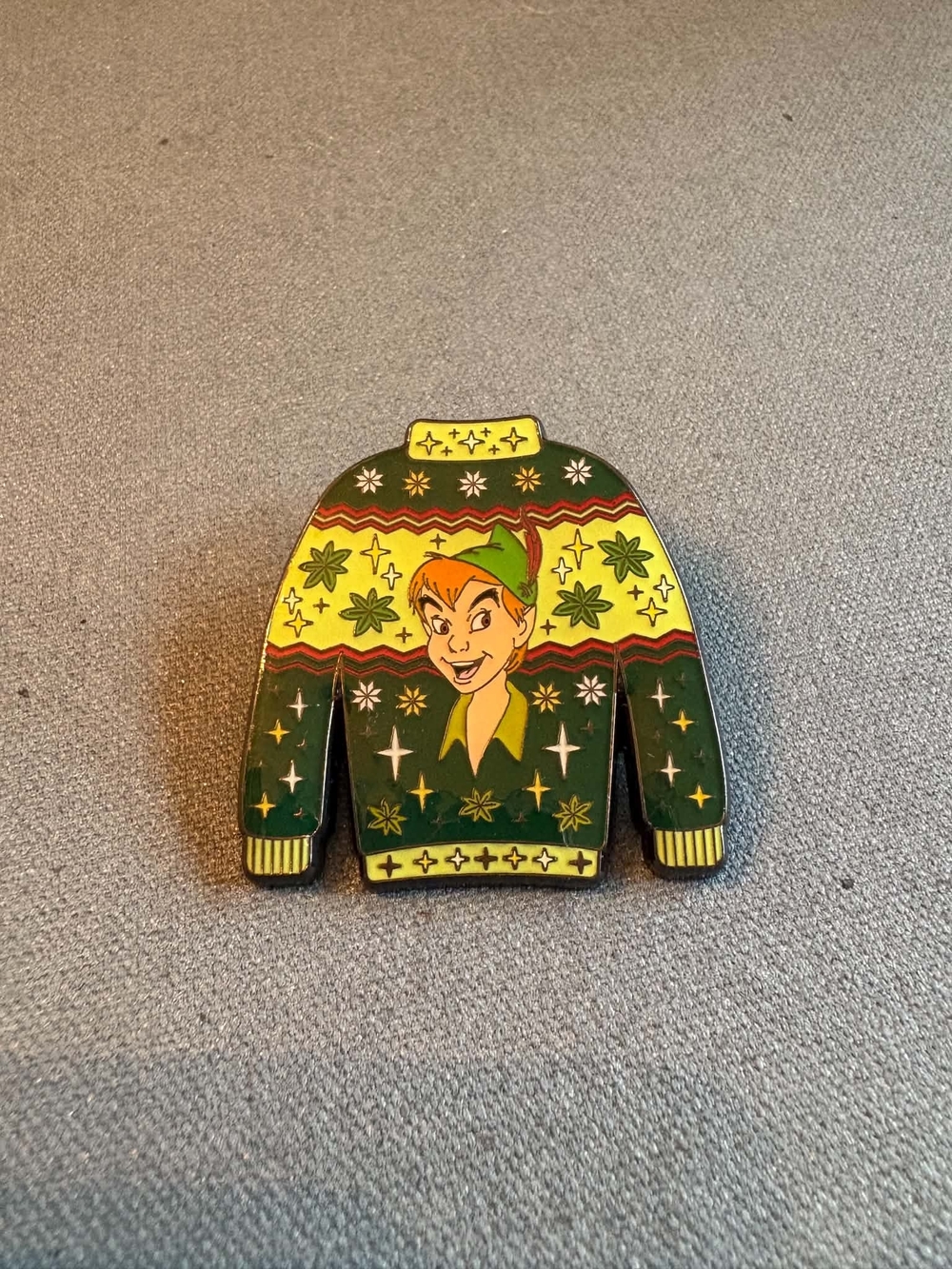 Loungefly Peter Pan Green Holiday Sweater Enamel Pin